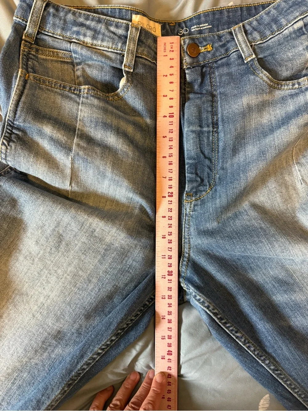 Pilcro Barrel Jeans in Denim Blue Wash - Picture 8 of 10